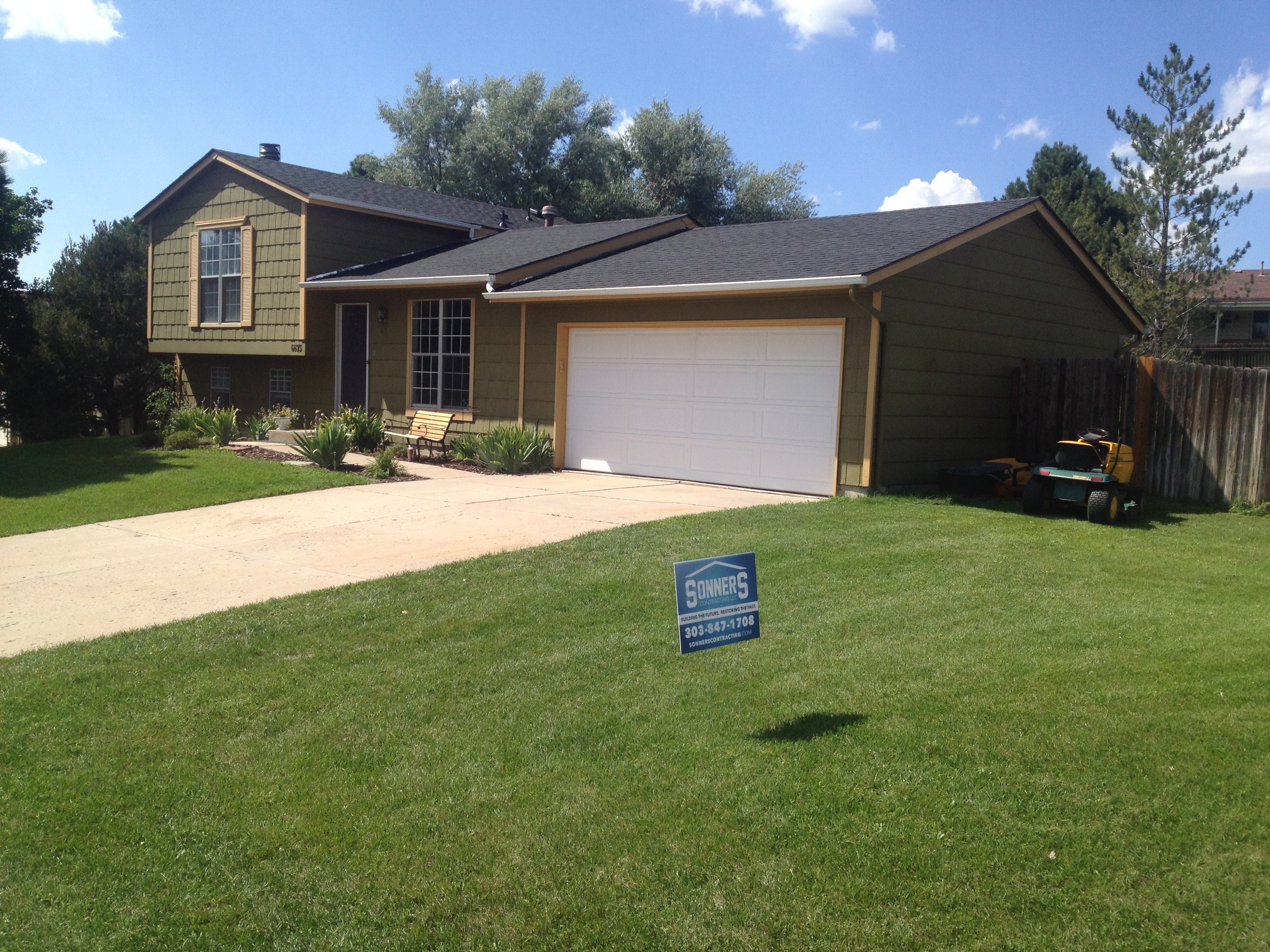Completed roof in Parker in 2014