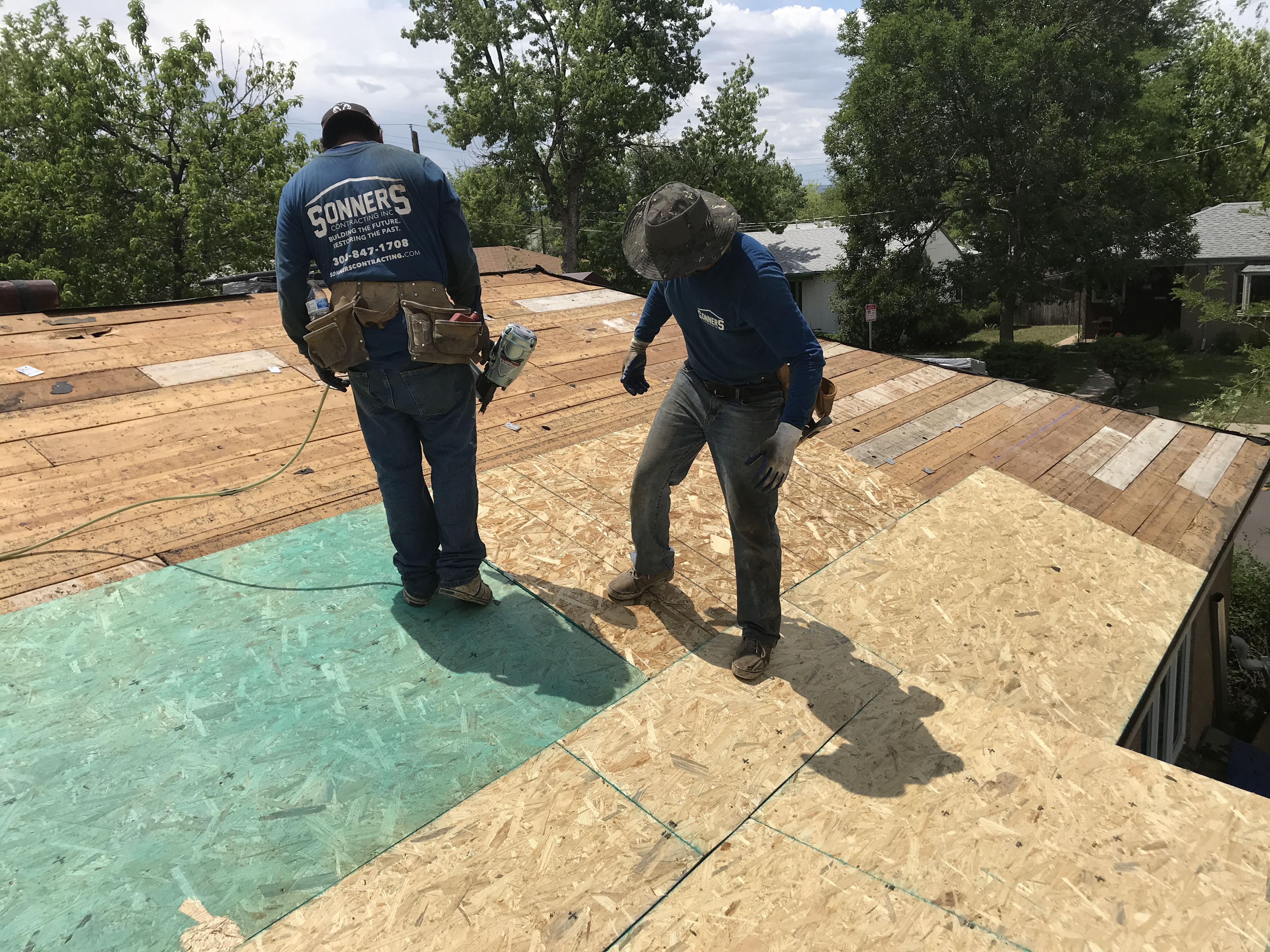 Re-decking with OSB