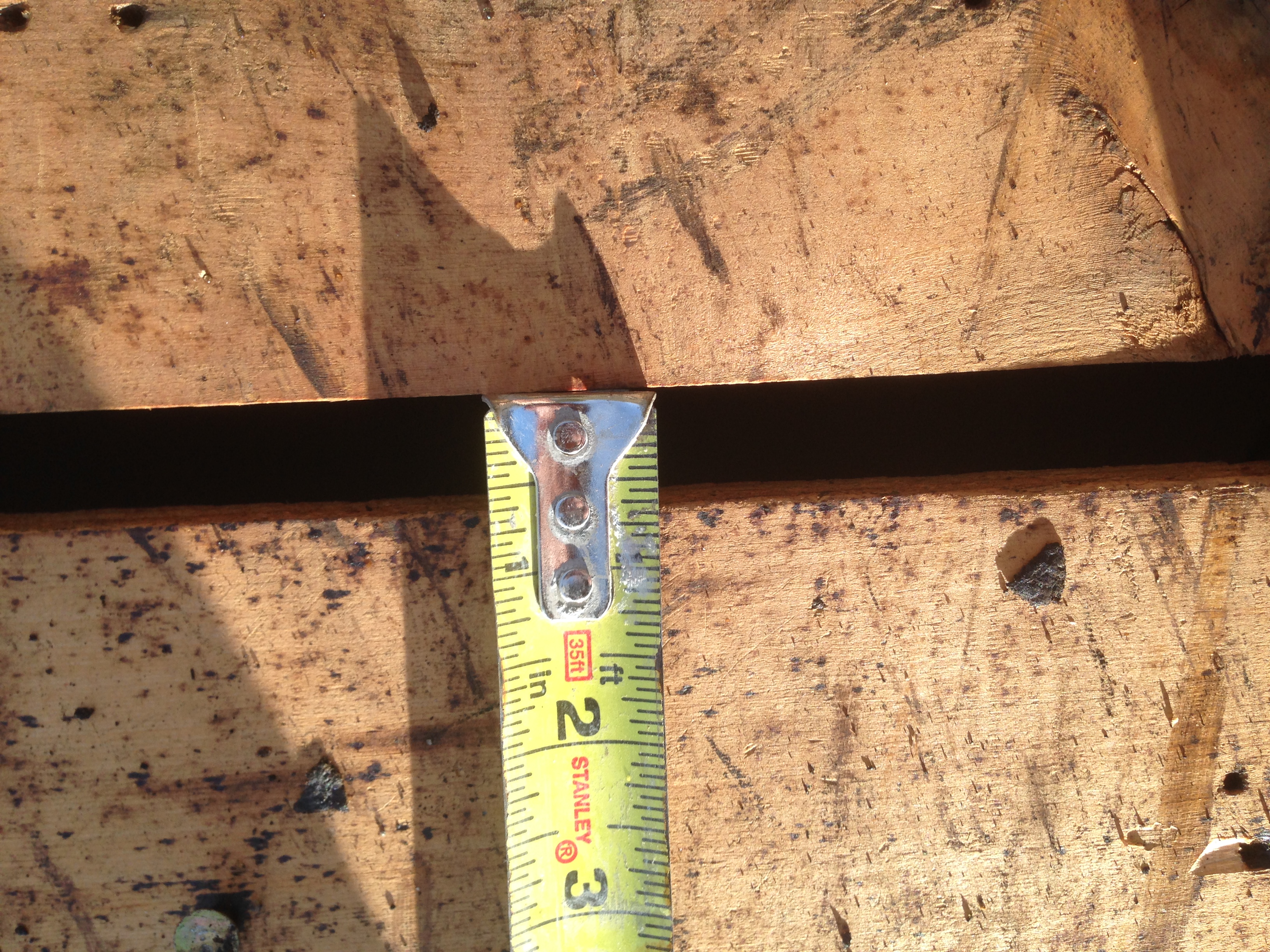 Spaced decking