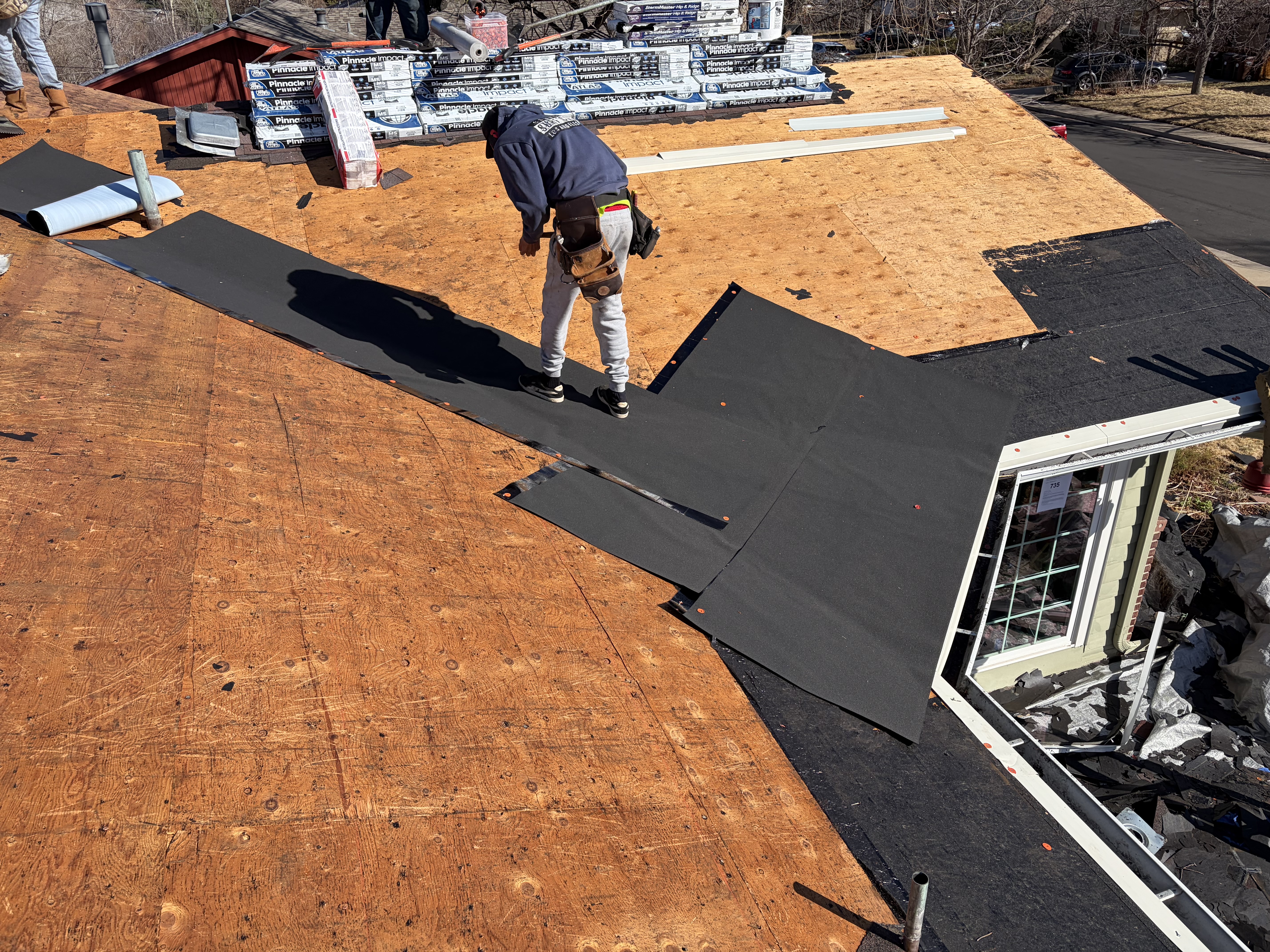 Low slope coverage with ice and water barrier in Boulder