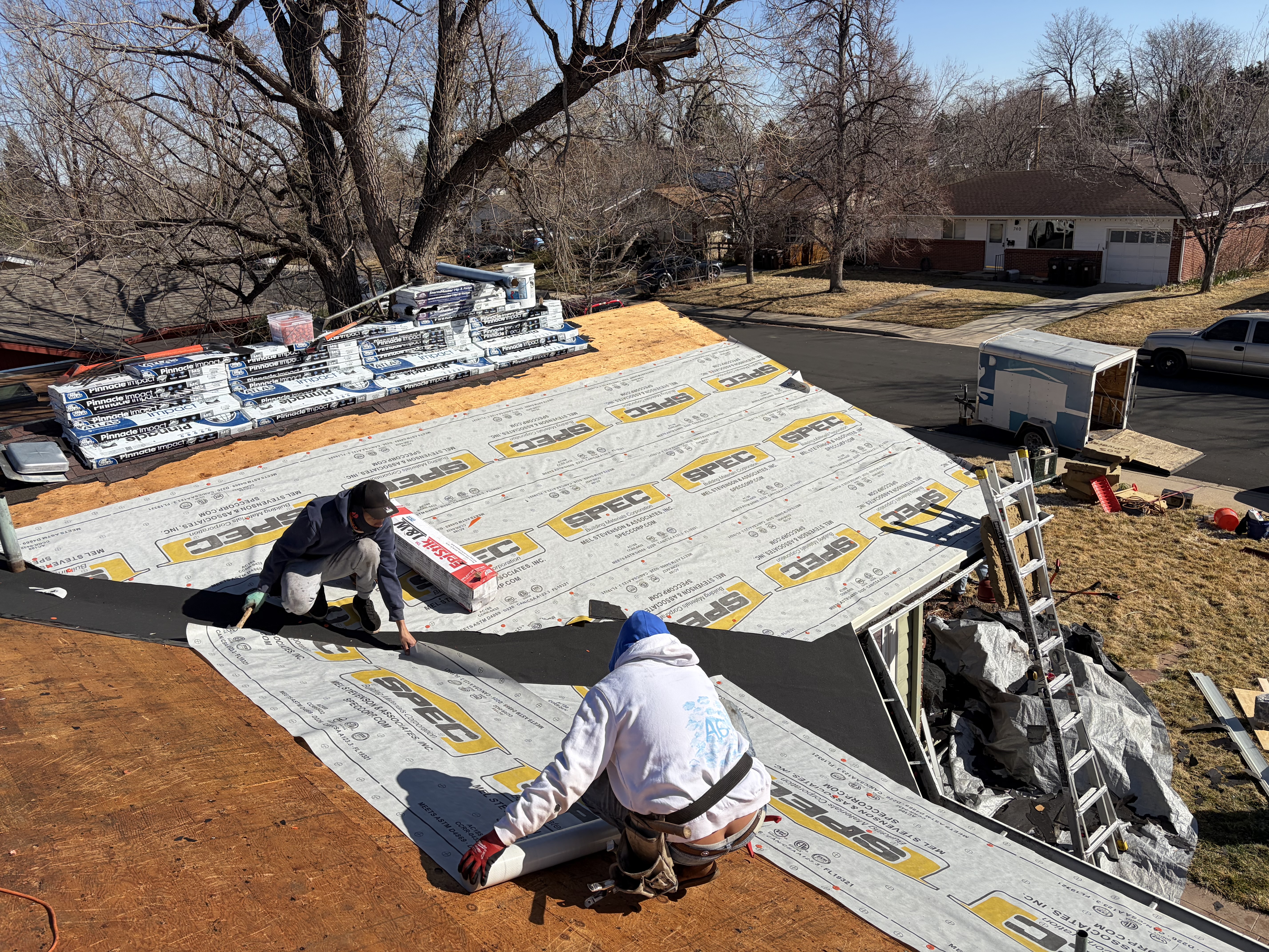 Synthetis felt coverage after law slope and valley lined in Boulder